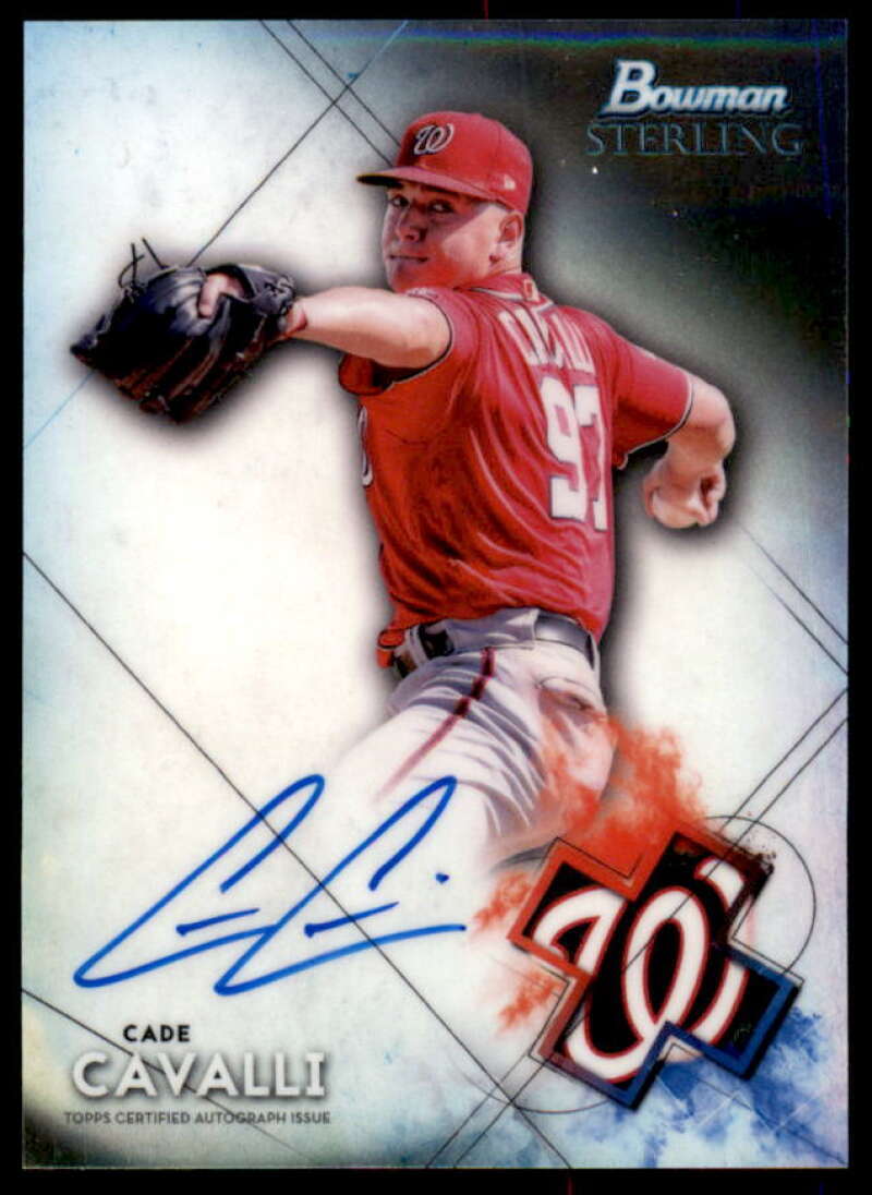 Cade Cavalli Rookie Card 2021 Bowman Sterling Prospect Autographs #BSPACC  Image 1