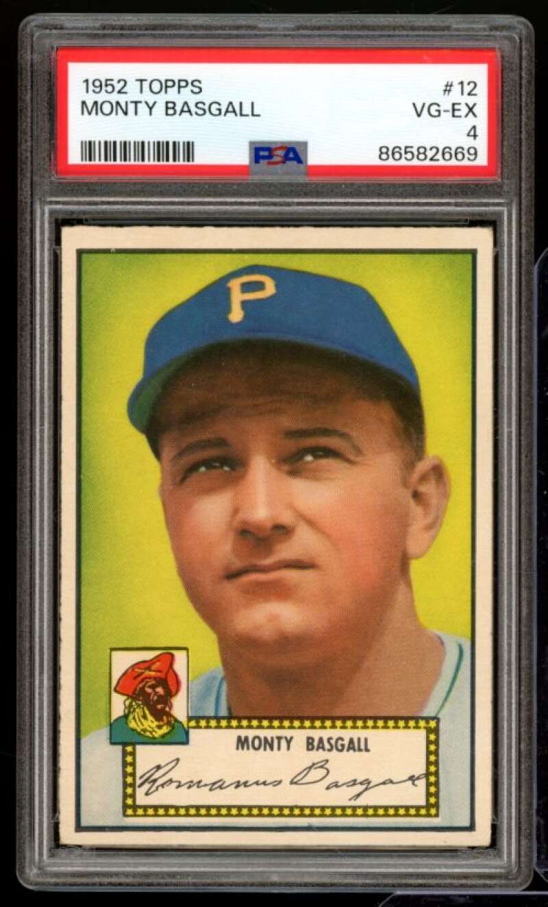 Monty Basgall Rookie Card 1952 Topps #12 PSA 4 Image 1