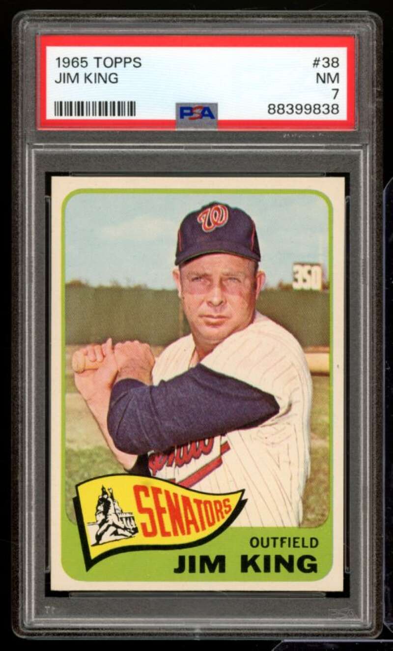 Jim King Card 1965 Topps #38 PSA 7 Image 1