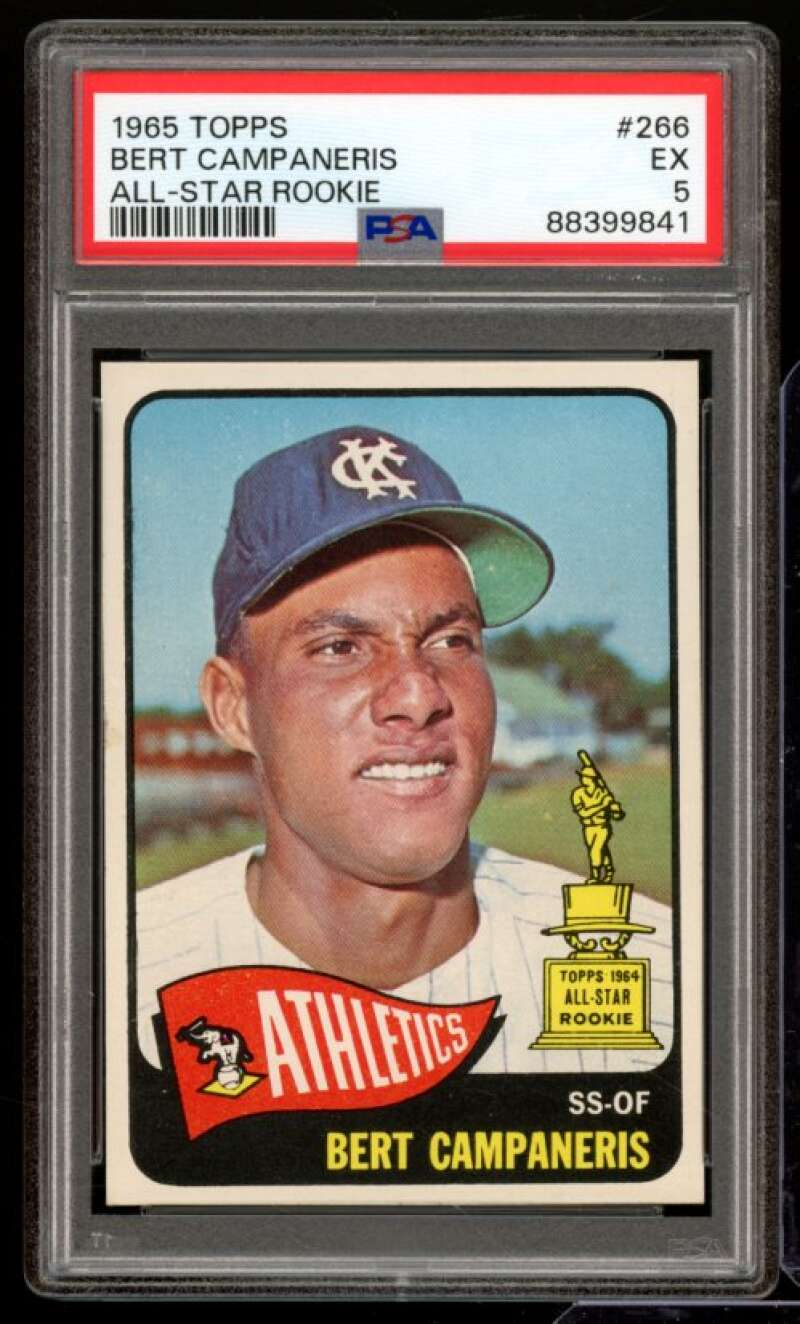 Bert Campaneris Rookie Card 1965 Topps #266 PSA 5 Image 1