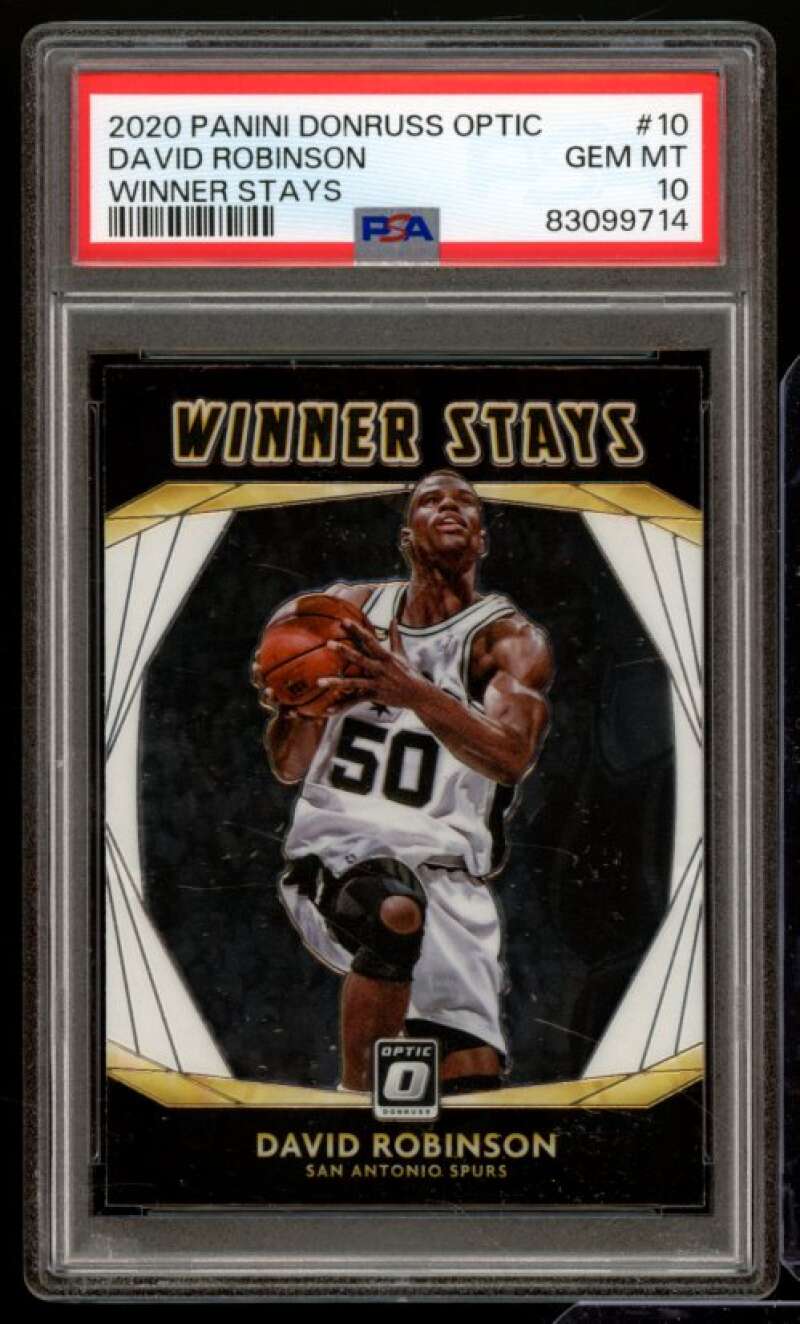 David Robinson Card 2020-21 Panini Donruss Optic Winner Stays (pop 1) #10 PSA 10 Image 1