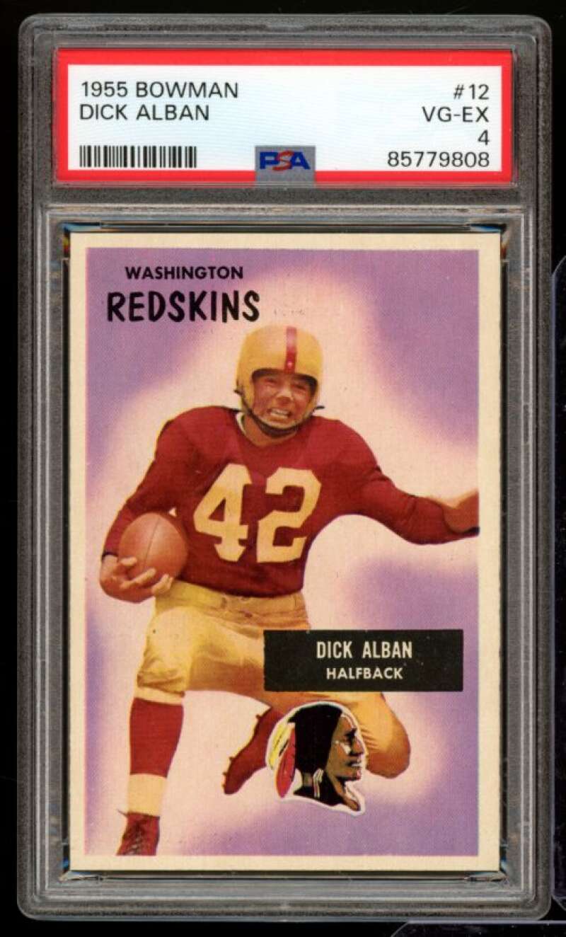 Dick Alban Card 1955 Bowman #12 PSA 4 Image 1