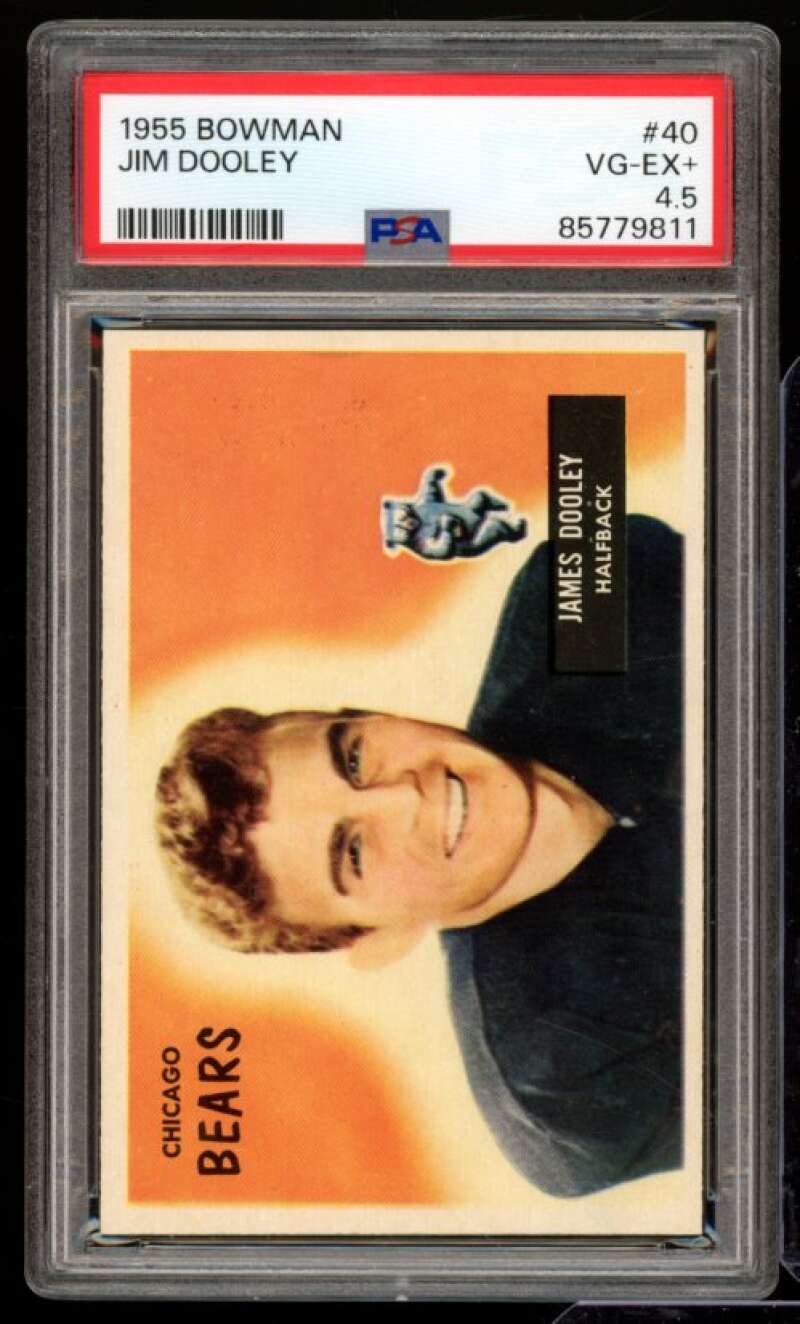 Jim Dooley Card 1955 Bowman #40 PSA 4.5 Image 1