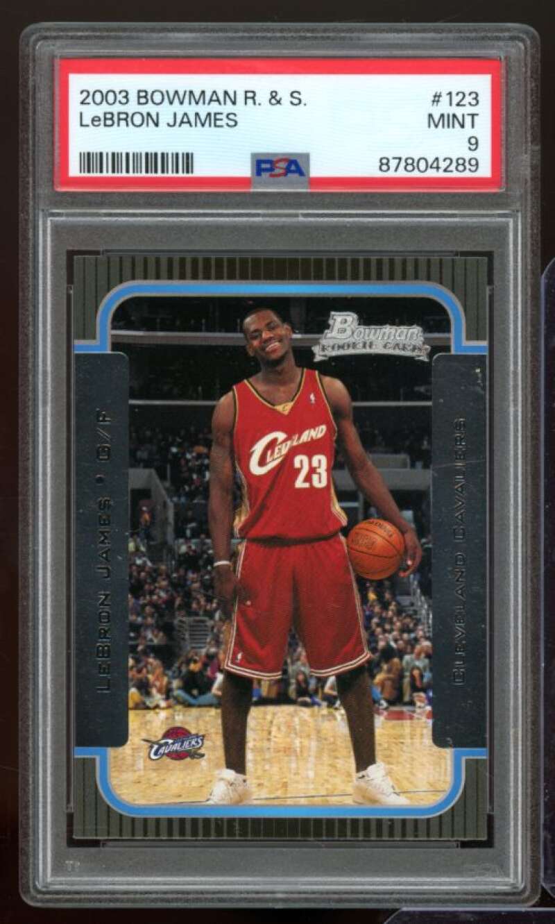 Lebron James Rookie Card 2003-04 Bowman #123 PSA 9 Image 1