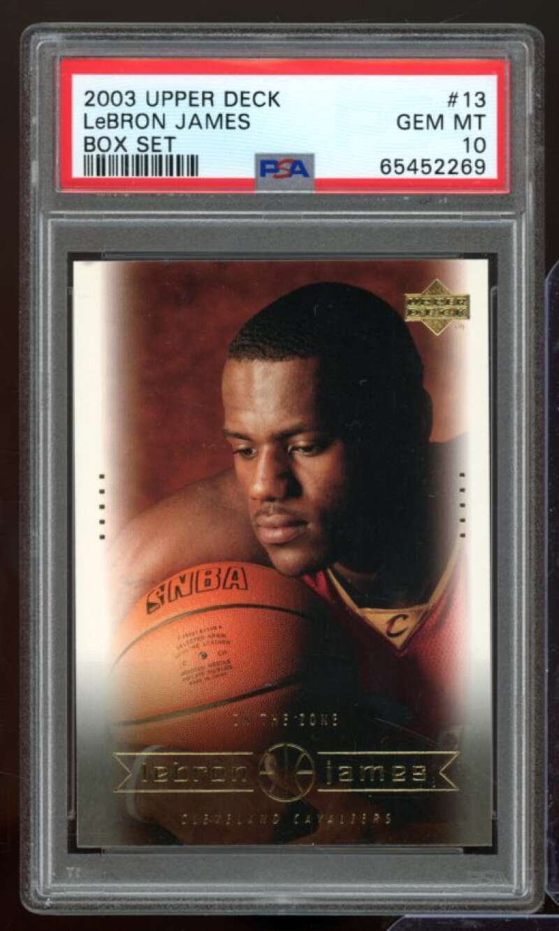 LeBron James Rookie Card 2003 Upper Deck Box Set #13 PSA 10 Image 1