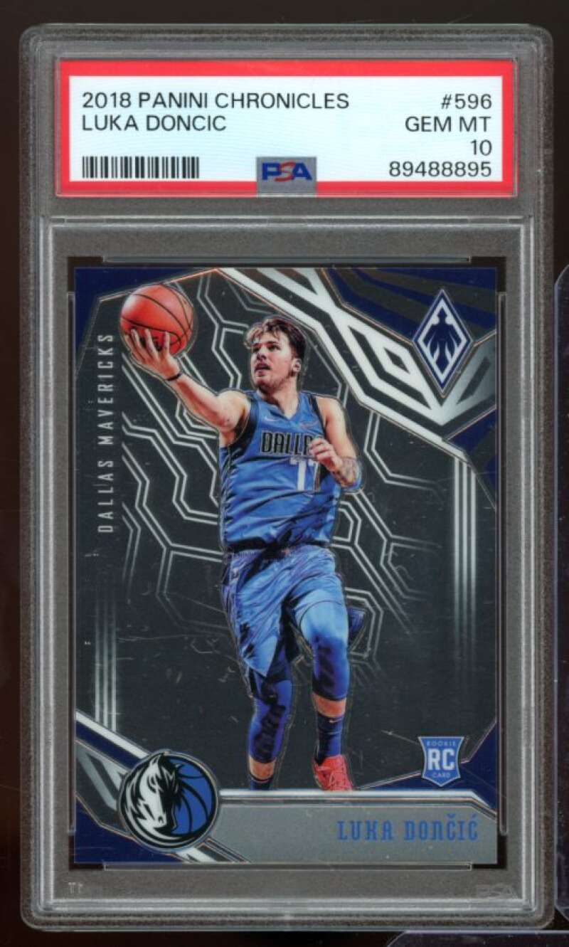 Luka Doncic Rookie Card 2018-19 Panini Chronicles #596 PSA 10 Image 1