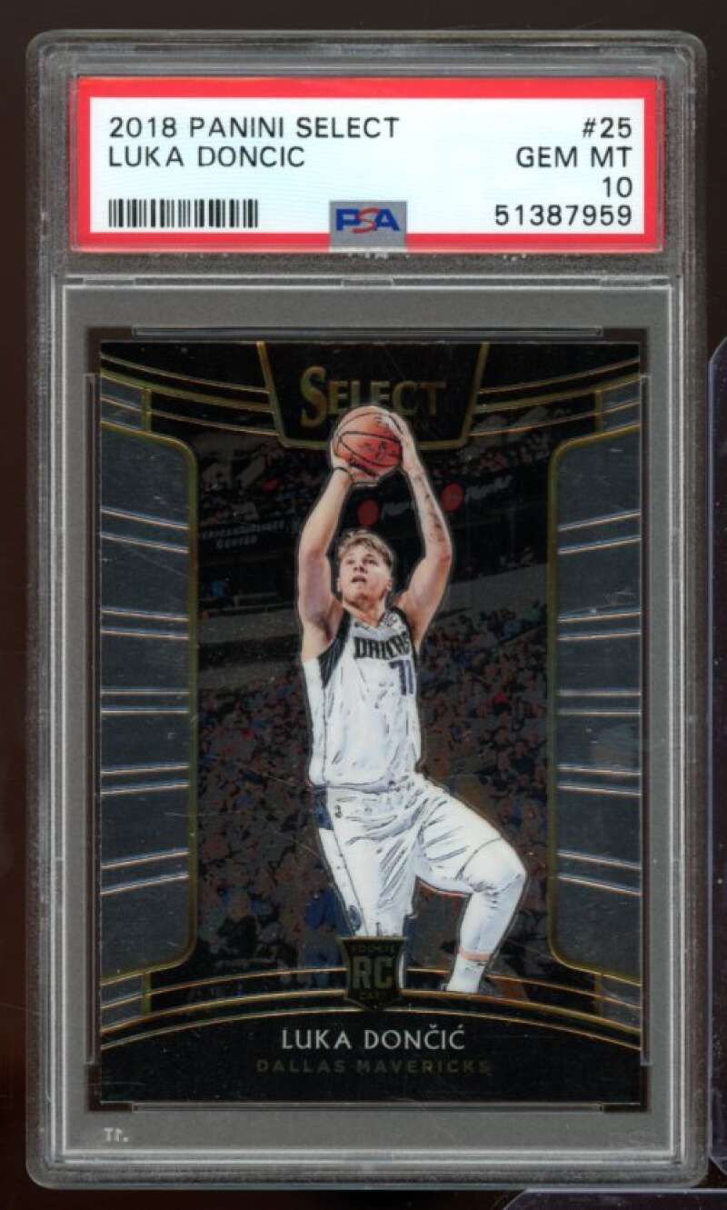 Luka Doncic Rookie Card 2018-19 Panini Select #25 PSA 10 Image 1