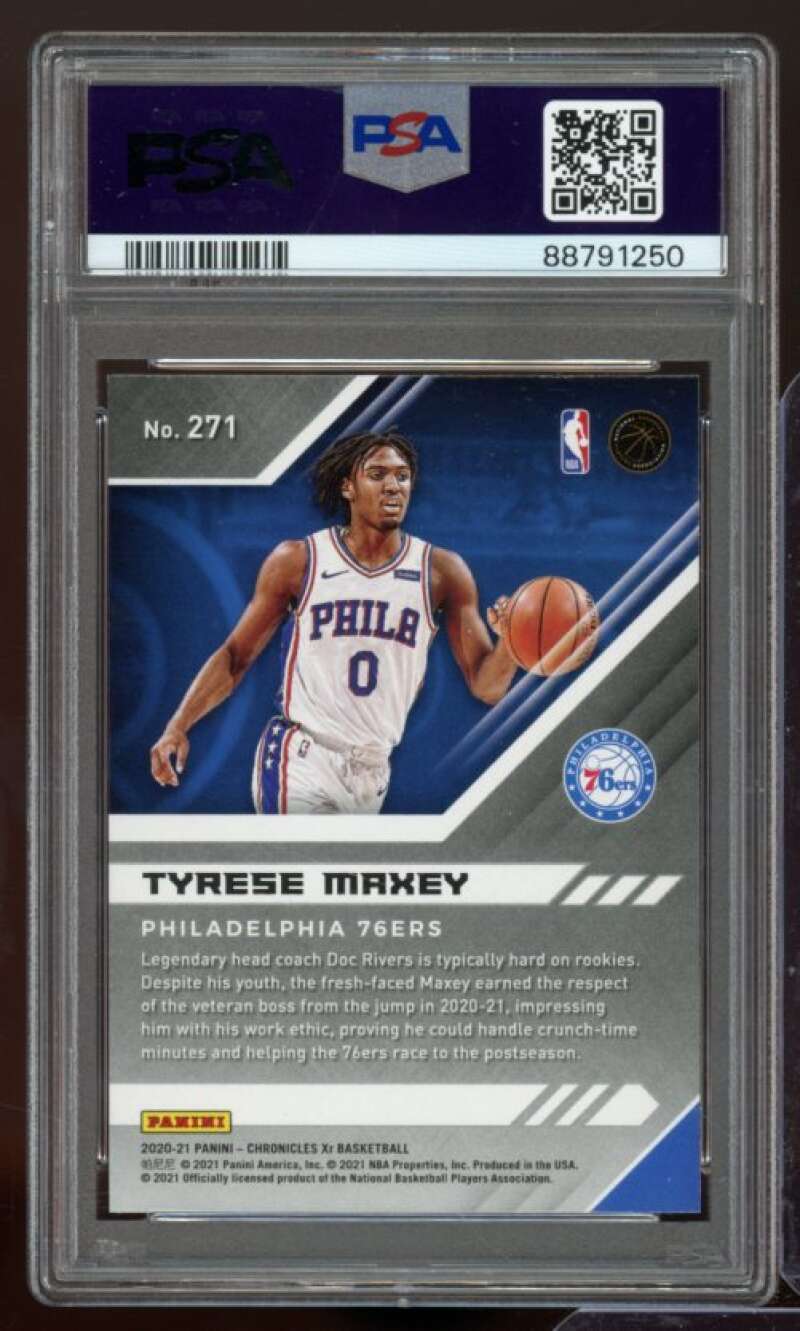 Tyrese Maxey Rookie Card 2020-21 Chronicles #271 PSA 9 Image 2