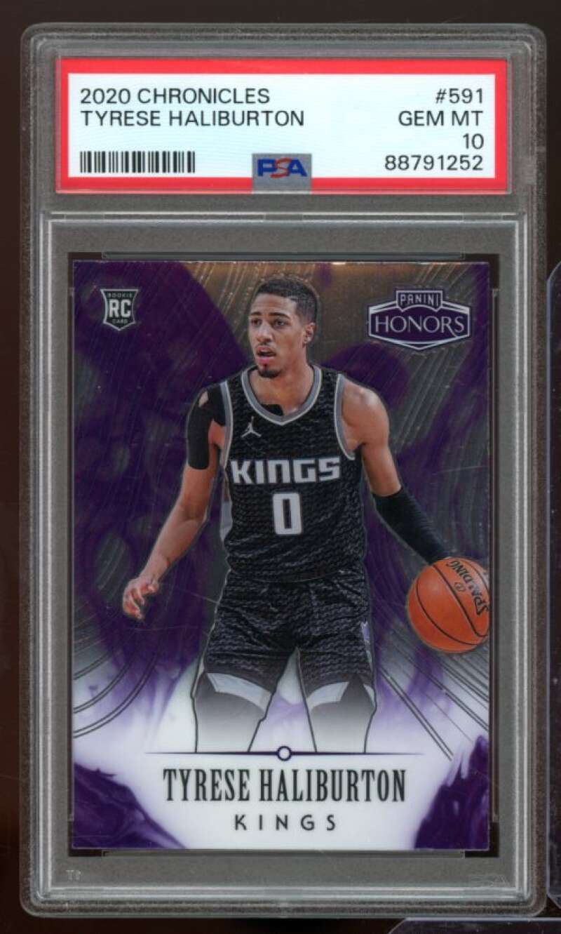 Tyrese Haliburton Rookie Card 2020-21 Chronicles #591 PSA 10 Image 1