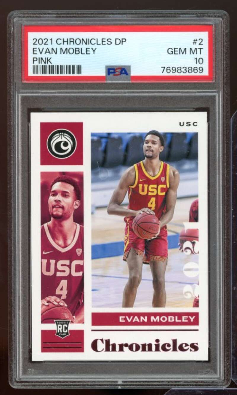 Evan Mobley Rookie Card 2021-22 Chronicles DP Pink (pop 2) #2 PSA 10 Image 1