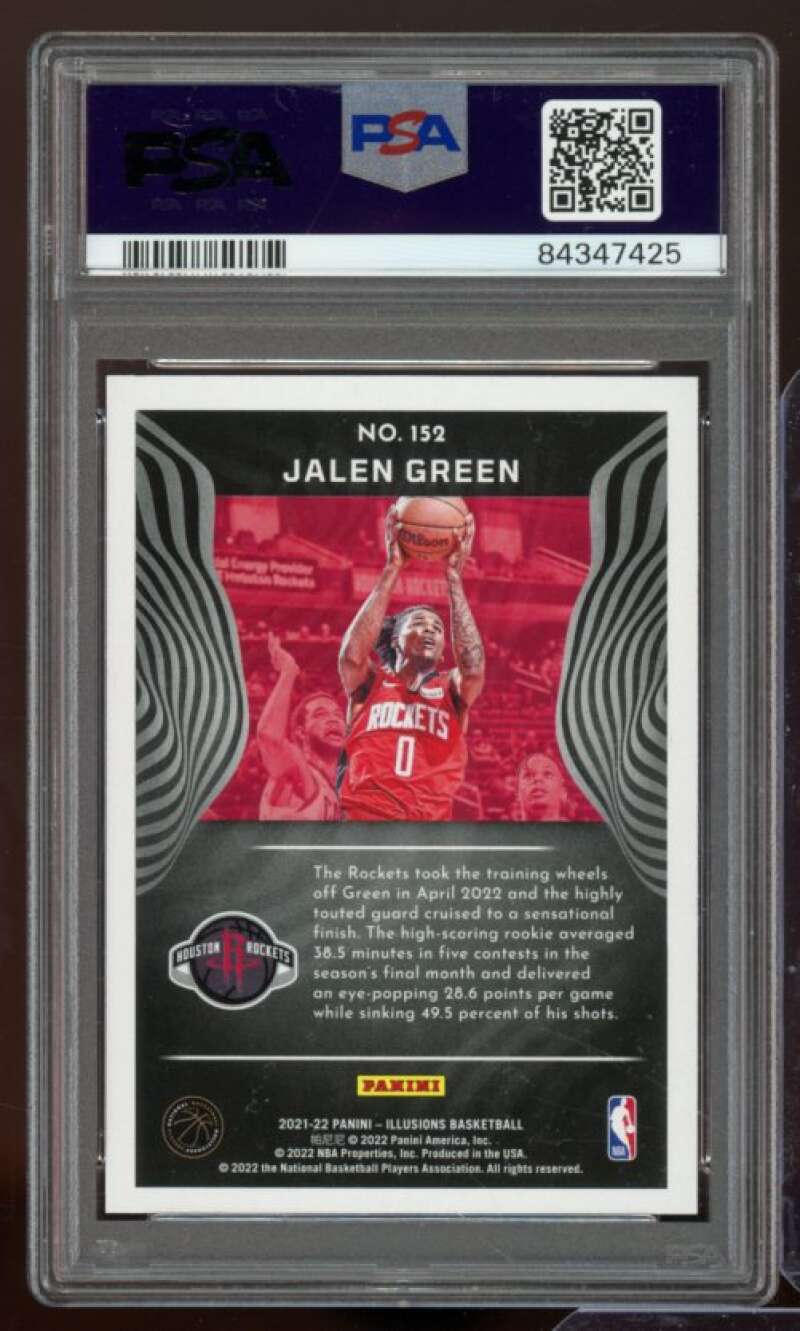 Jalen Green Rookie Card 2021-22 Illusions #152 PSA 9 Image 2