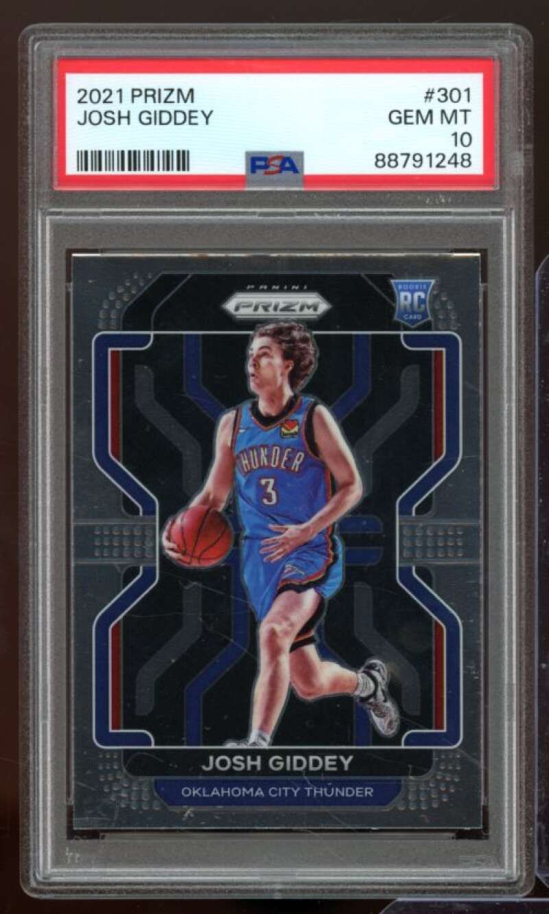 Josh Giddey Rookie Card 2021-22 Prizm #301 PSA 10 Image 1