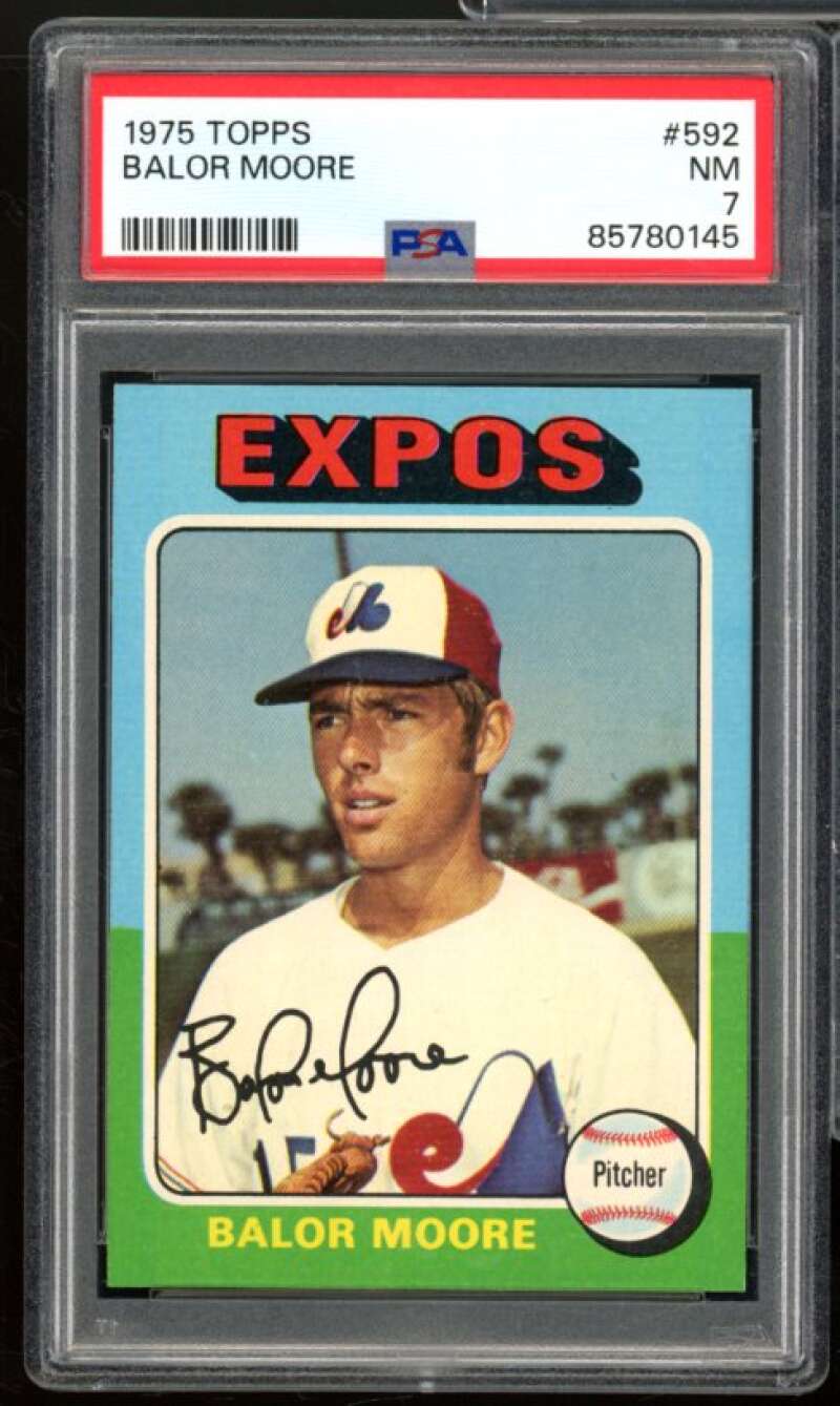 Balor Moore Card 1975 Topps #592 PSA 7 Image 1