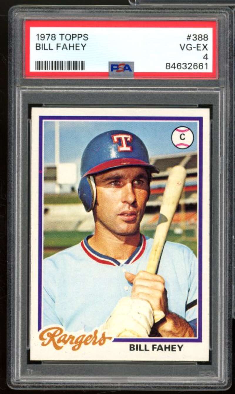 Bill Fahey Card 1978 Topps #388 PSA 4 Image 1