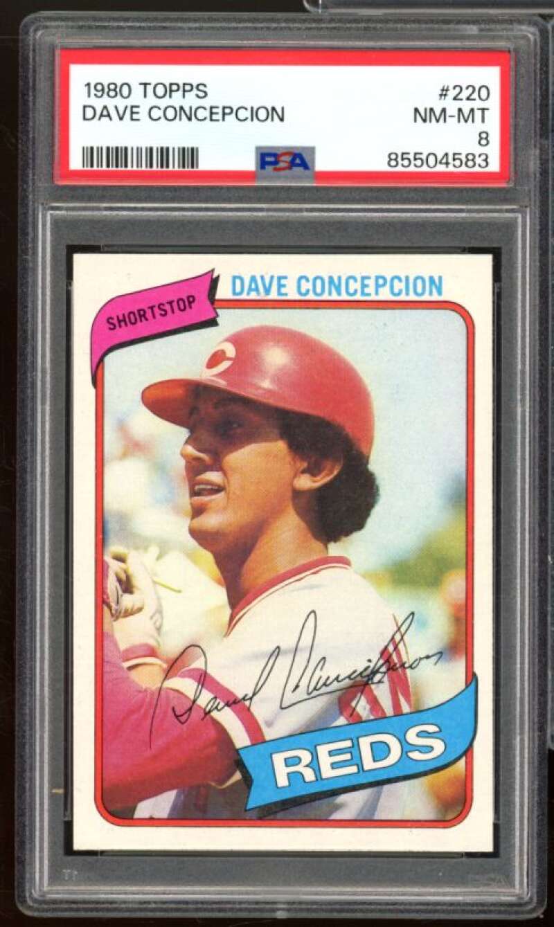 Dave Concepcion Card 1980 Topps #220 PSA 8 Image 1