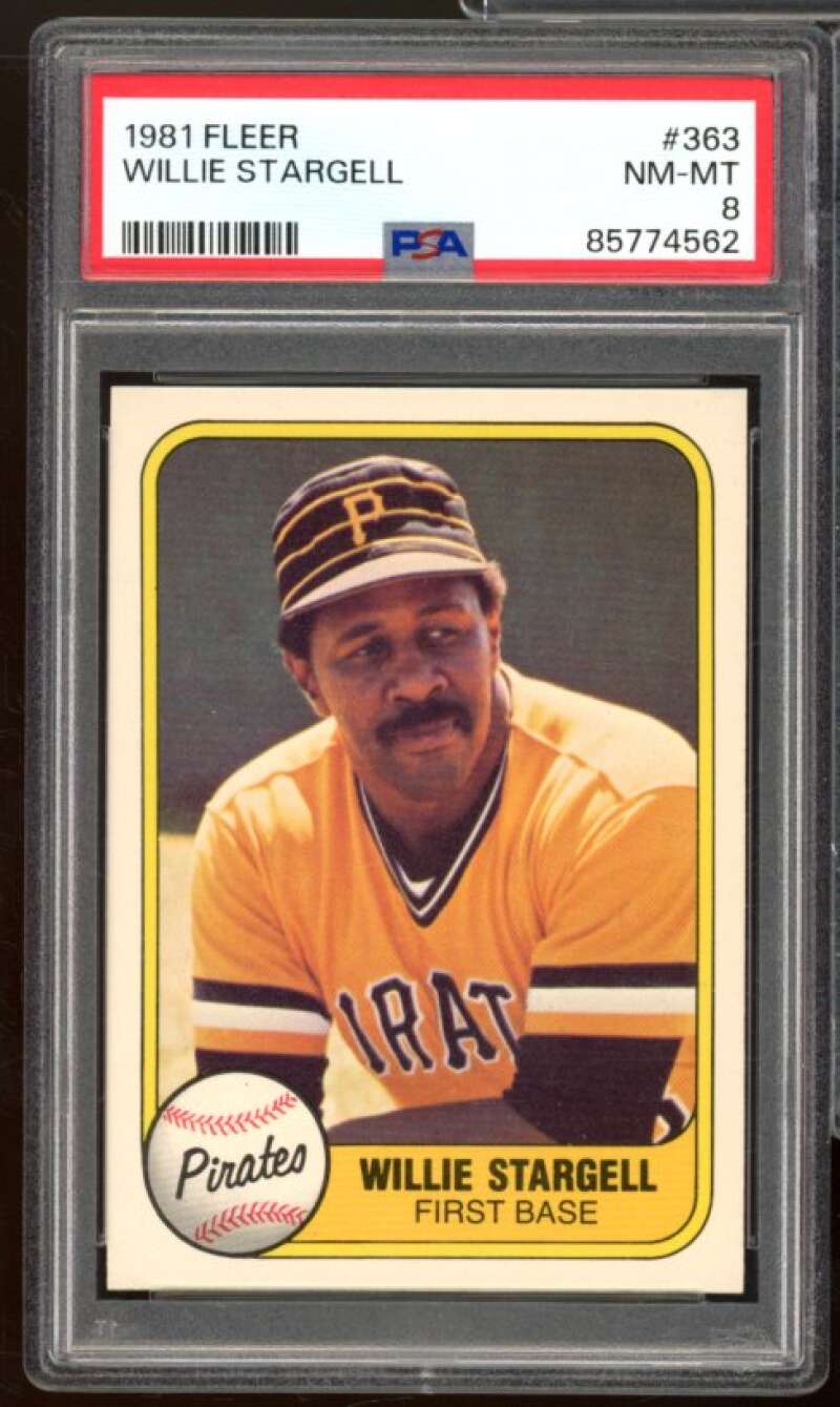 Willie Stargell Card 1981 Fleer #363 PSA 8 Image 1