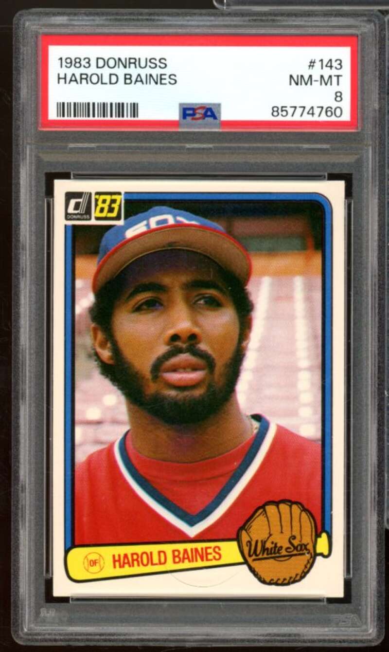 Harold Baines Card 1983 Donruss #143 PSA 8 Image 1