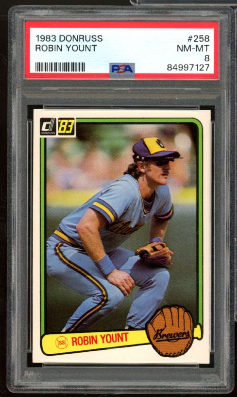 Robin Yount Card 1983 Donruss #258 PSA 8 Image 1