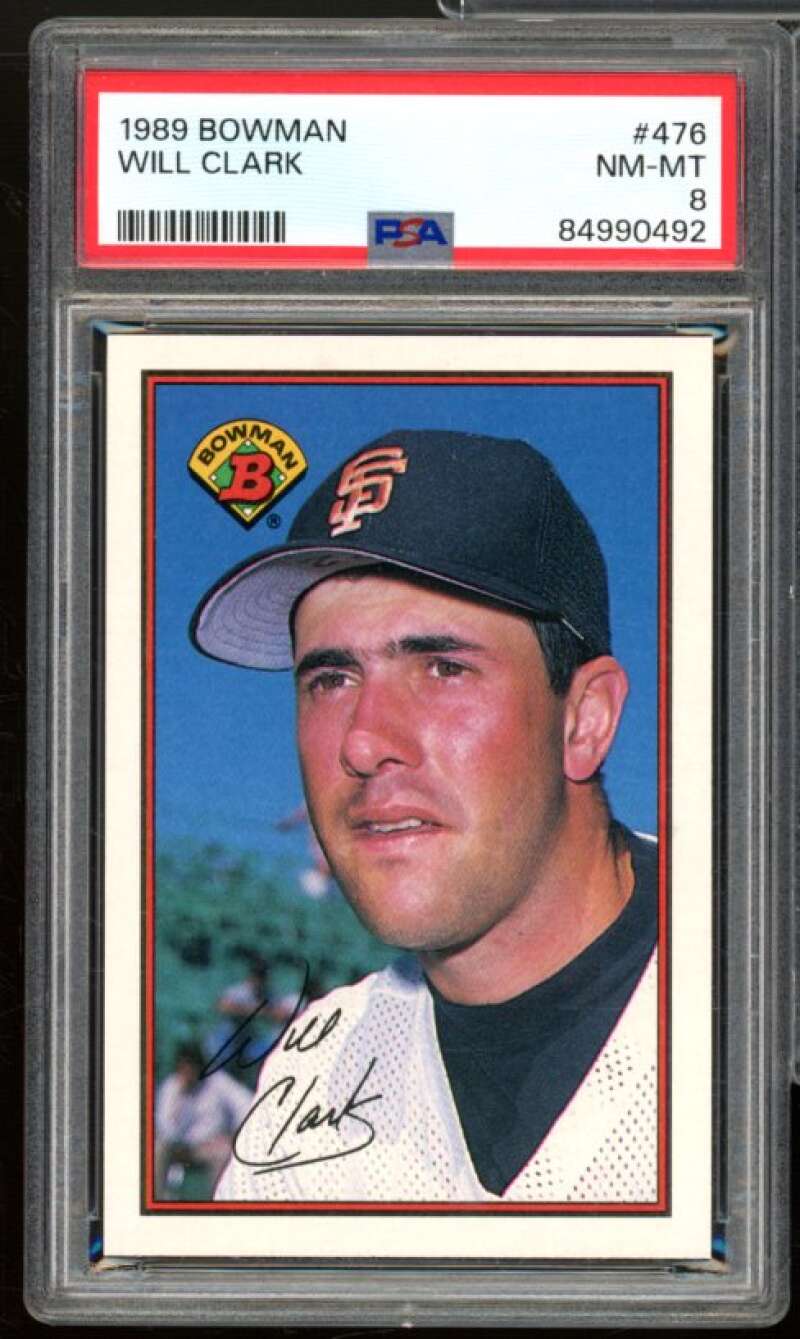 Will Clark Card 1989 Bowman #476 PSA 8 Image 1