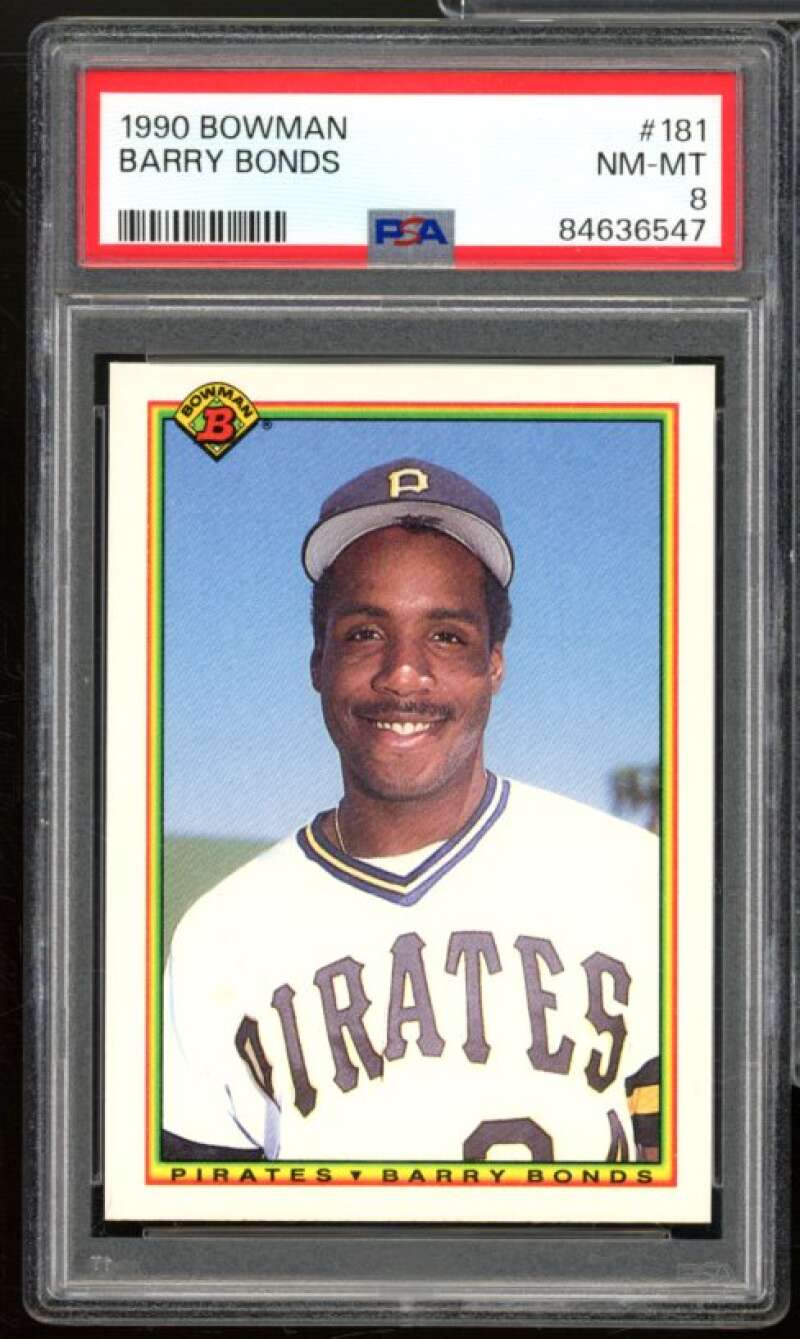 Barry Bonds Card 1990 Bowman #181 PSA 8 Image 1