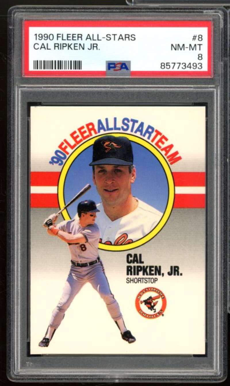 Cal Ripken Jr. Card 1990 Fleer All-Stars #8 PSA 8 Image 1