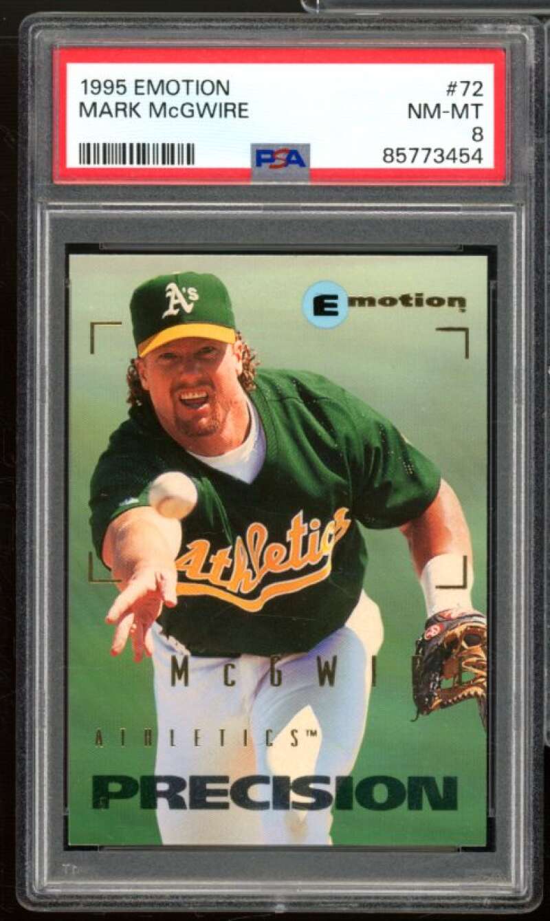 Mark McGwire Card 1995 Emotion #72 PSA 8 Image 1