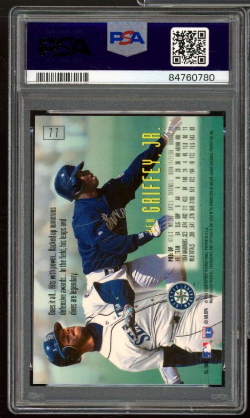 Ken Griffey Jr. Card 1995 Emotion #77 PSA 3 Image 2