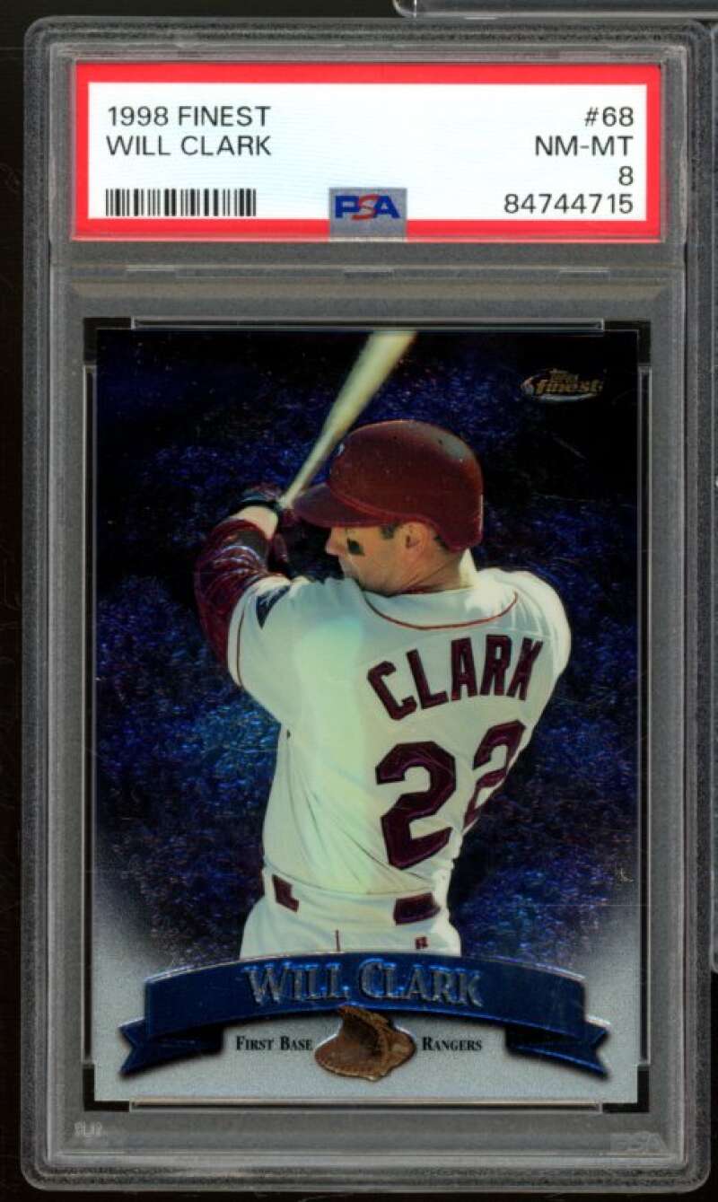 Will Clark Card 1998 Finest #68 PSA 8 Image 1