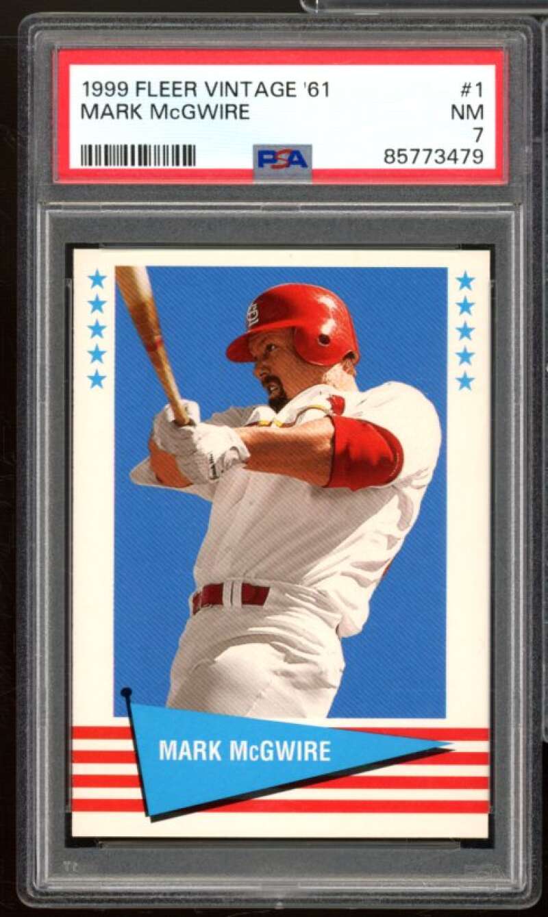 Mark McGwire Card 1999 Fleer Tradition Vintage '61 #1 PSA 7 Image 1