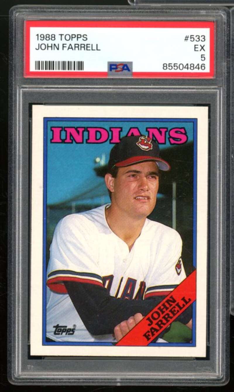 John Farrell Rookie Card 1988 Topps #533 PSA 5 Image 1