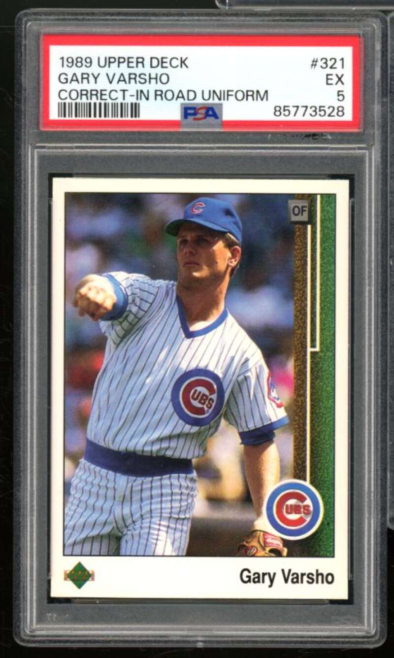 Gary Varsho Rookie Card 1989 Upper Deck #321 PSA 5 Image 1