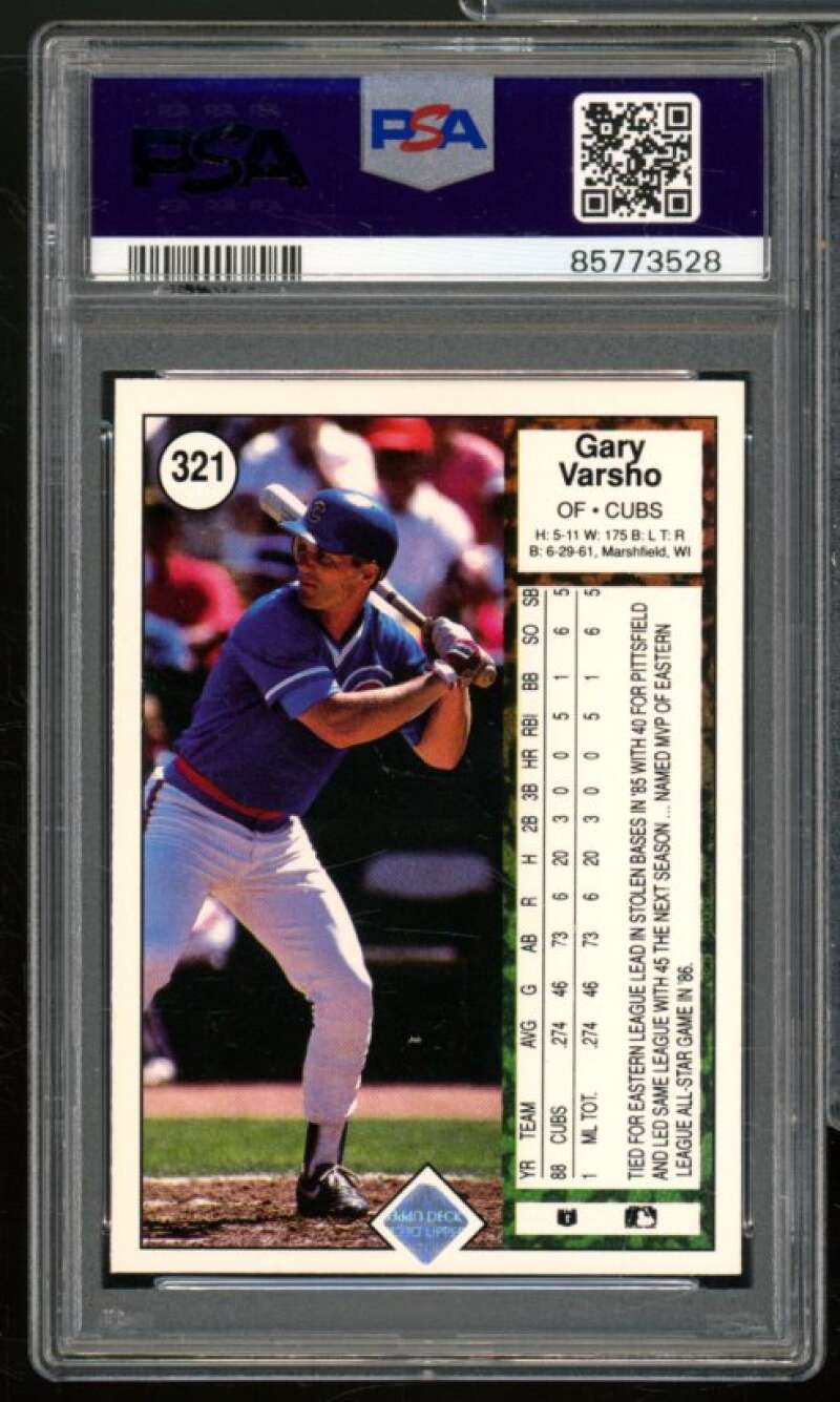 Gary Varsho Rookie Card 1989 Upper Deck #321 PSA 5 Image 2