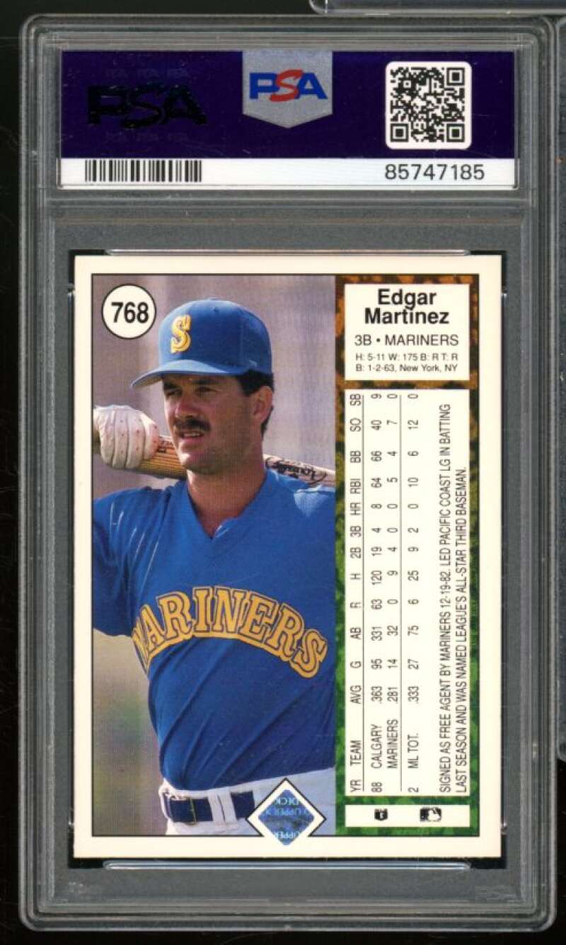 Edgar Martinez Card 1989 Upper Deck #768 PSA 8 Image 2