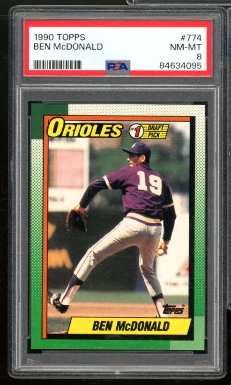 Ben McDonald Rookie Card 1990 Topps #774 PSA 8 Image 1