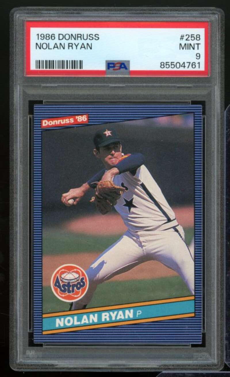 Nolan Ryan Card 1986 Donruss #258 PSA 9 Image 1