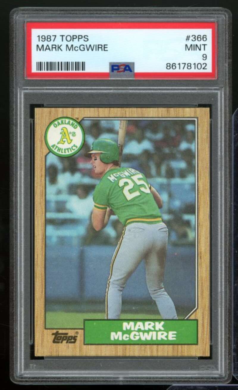 Mark McGwire Rookie Card 1987 Topps #366 PSA 9 Image 1