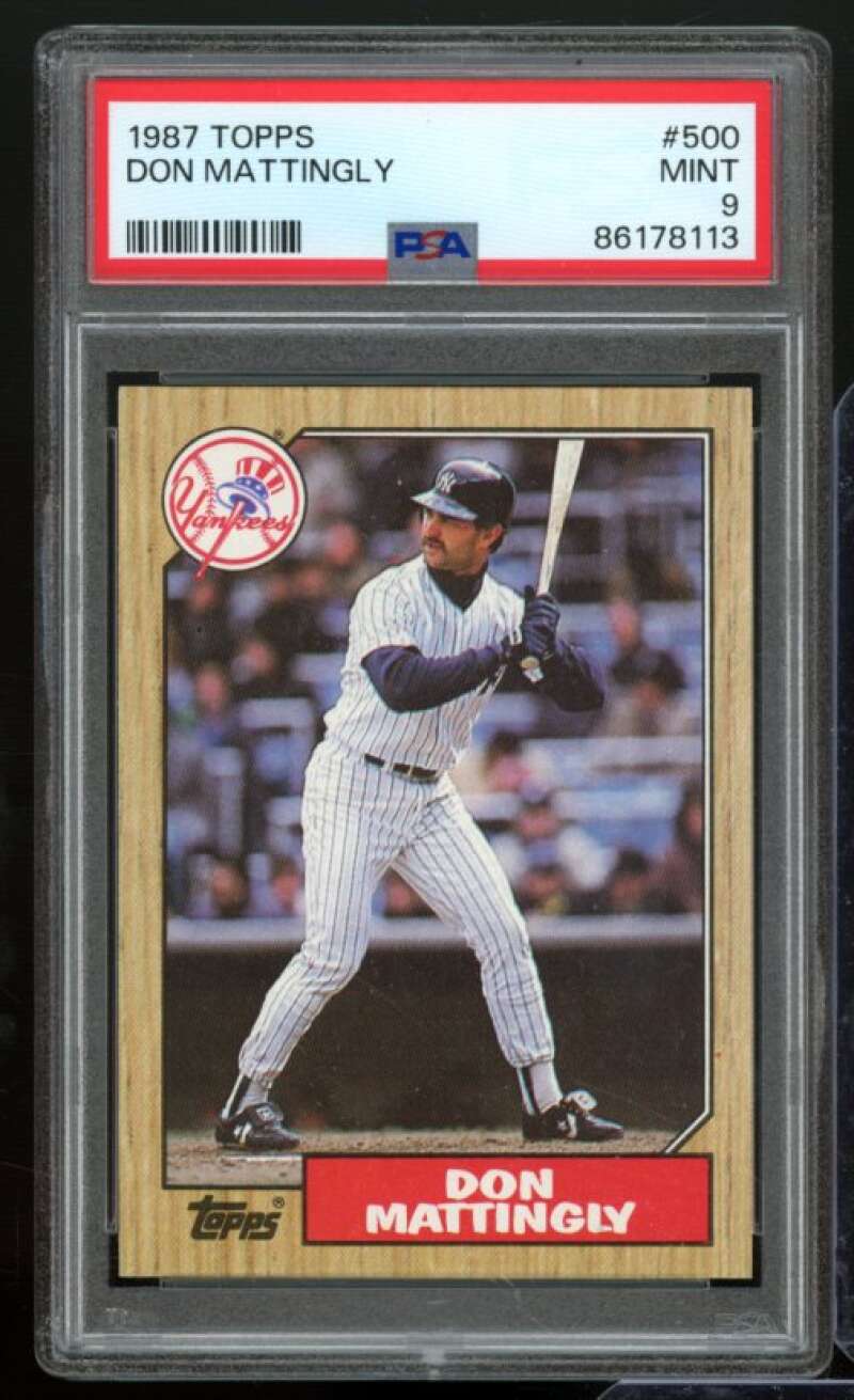 Don Mattingly Card 1987 Topps #500 PSA 9 Image 1