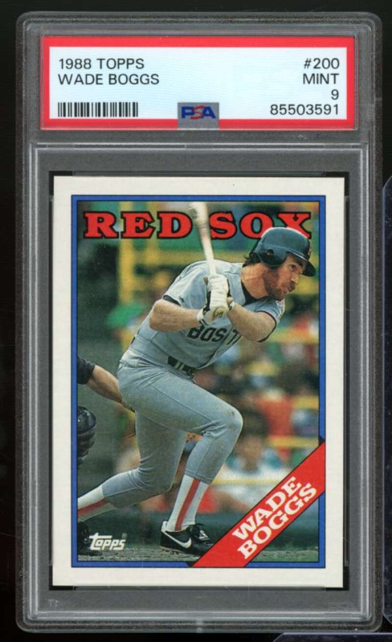 Wade Boggs Card 1988 Topps #200 PSA 9 Image 1