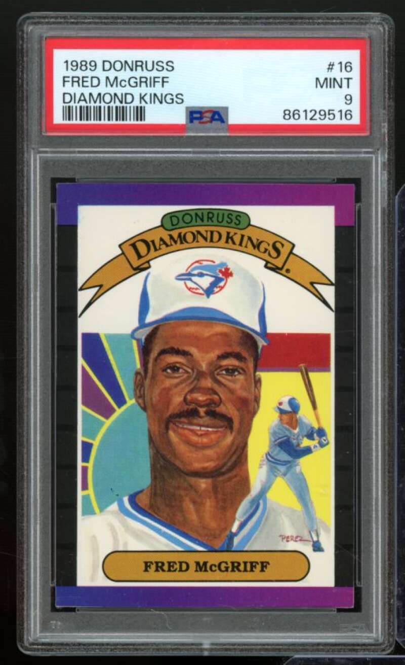 Fred McGriff Card 1989 Donruss Diamond Kings #16 PSA 9 Image 1