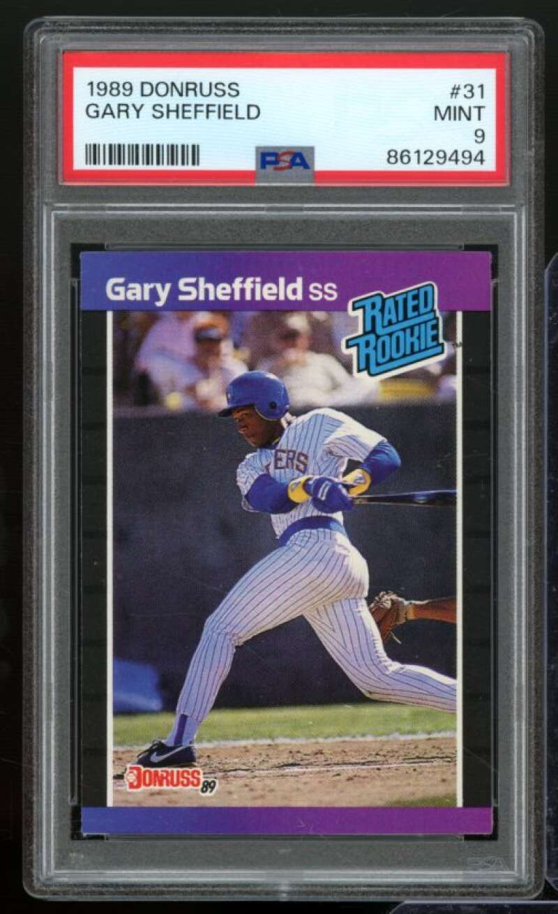 Gary Sheffield Rookie Card 1989 Donruss #31 PSA 9 Image 1