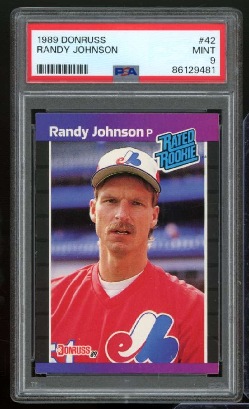 Randy Johnson Rookie Card 1989 Donruss #42 PSA 9 Image 1