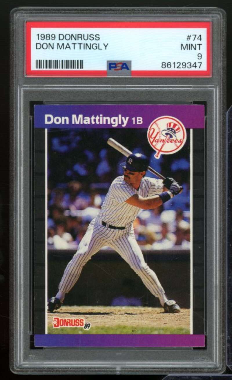 Don Mattingly Card 1989 Donruss #74 PSA 9 Image 1