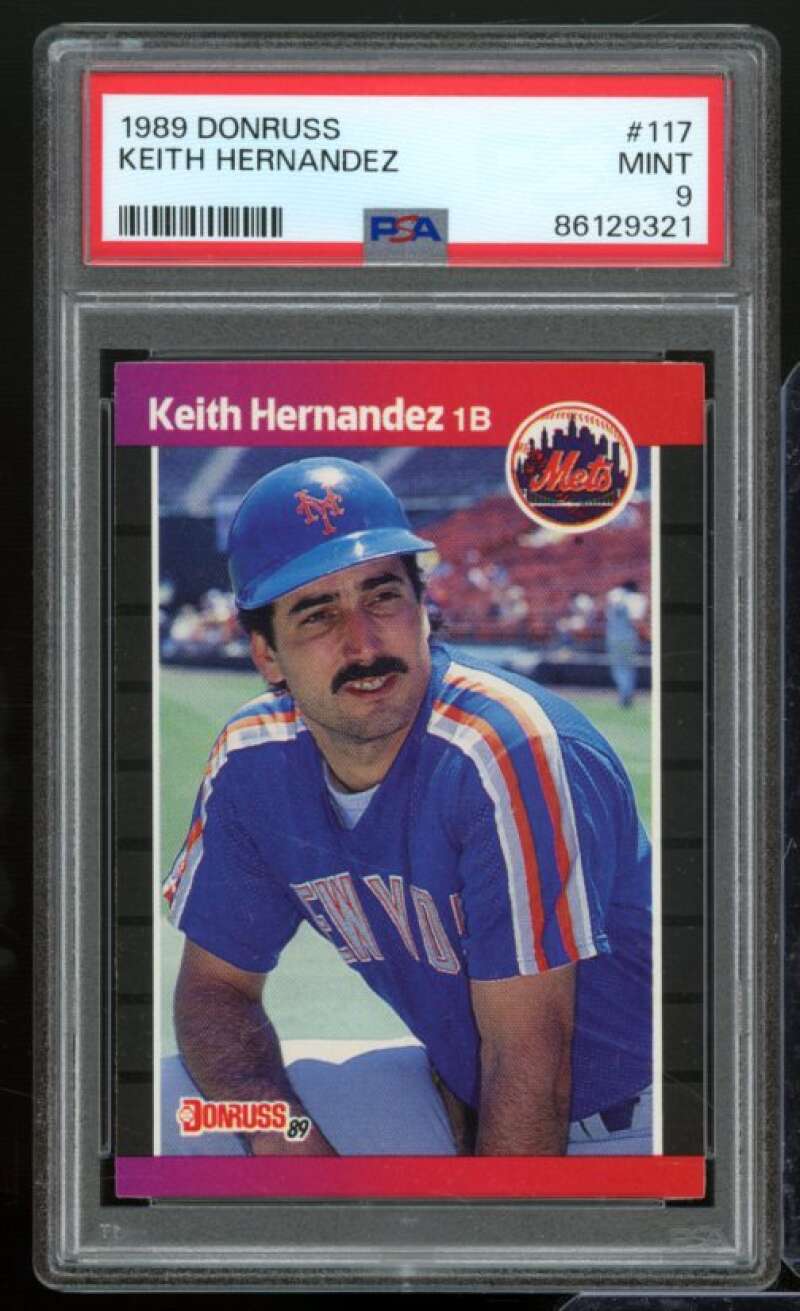 Keith Hernandez Card 1989 Donruss #117 PSA 9 Image 1