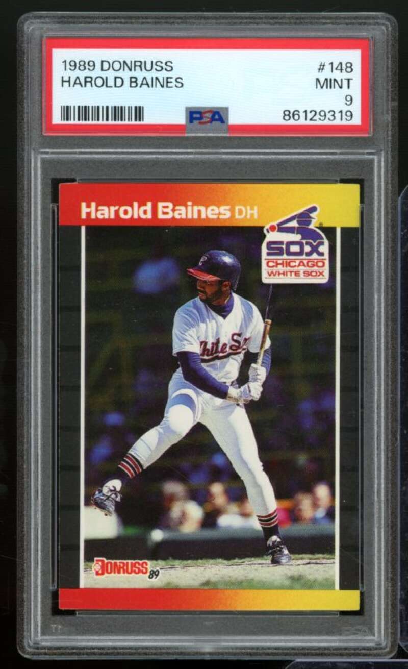 Harold Baines Card 1989 Donruss #148 PSA 9 Image 1