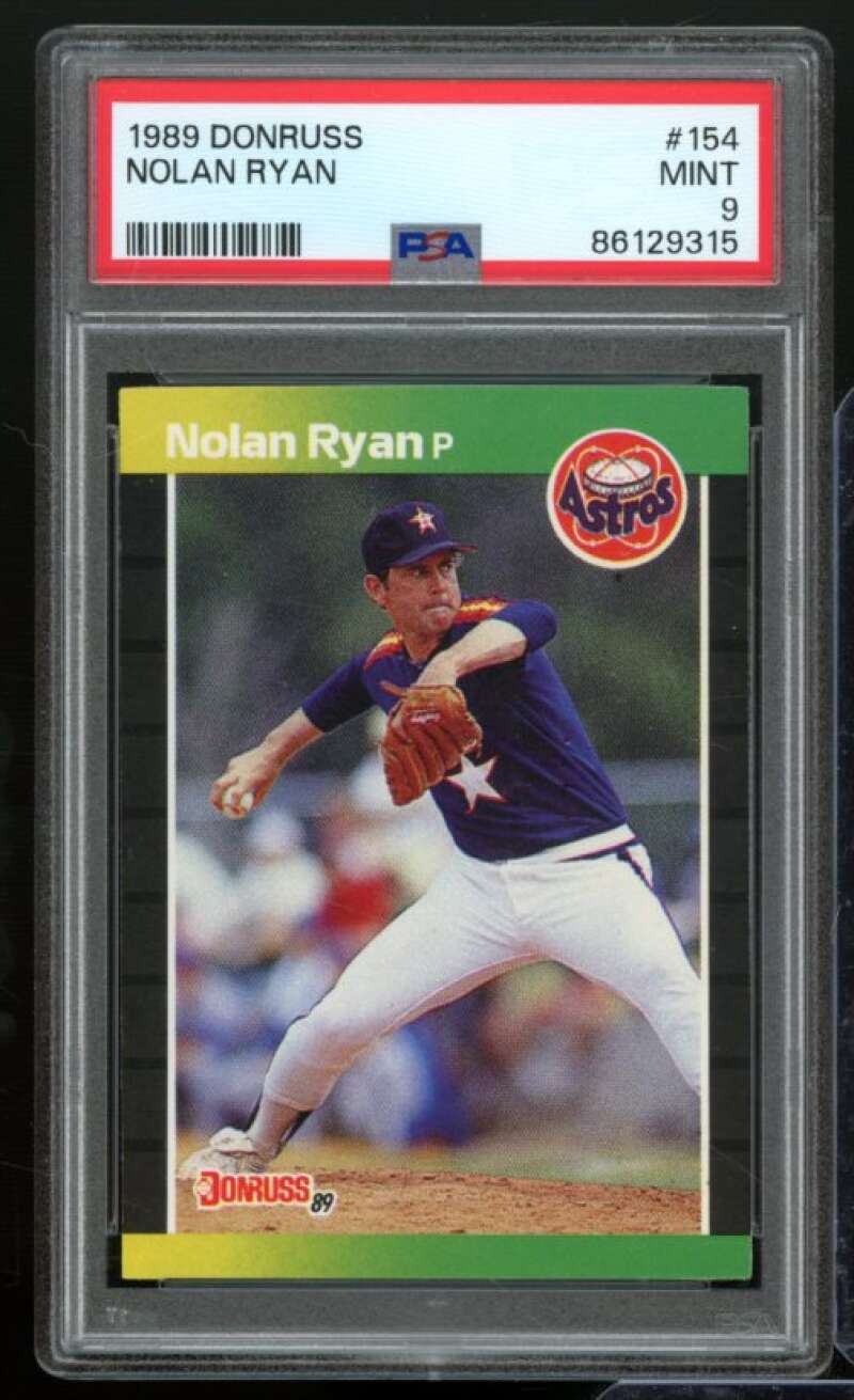 Nolan Ryan Card 1989 Donruss #154 PSA 9 Image 1