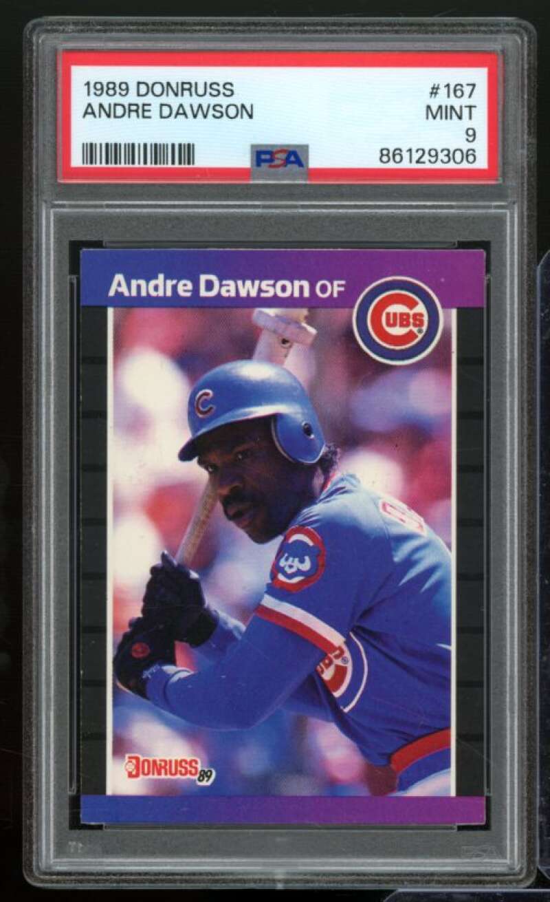 Andre Dawson Card 1989 Donruss #167 PSA 9 Image 1