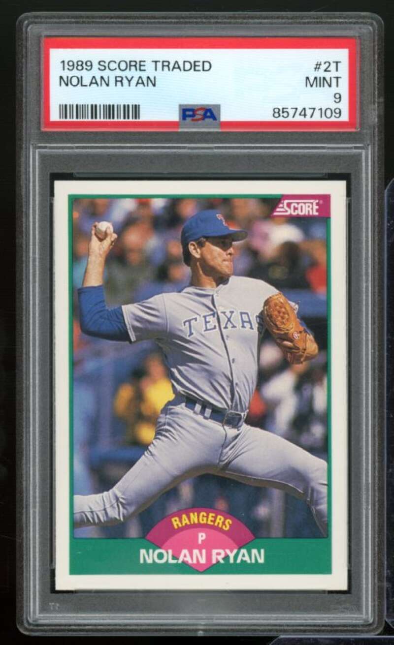 Nolan Ryan Card 1989 Score Traded #2T PSA 9 Image 1