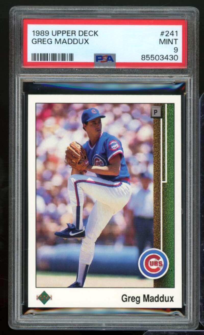 Greg Maddux Card 1989 Upper Deck #241 PSA 9 Image 1