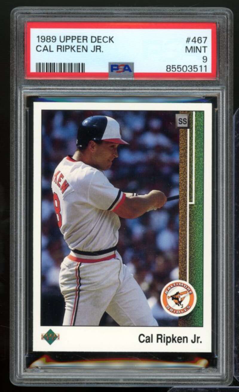 Cal Ripken Jr. Card 1989 Upper Deck #467 PSA 9 Image 1