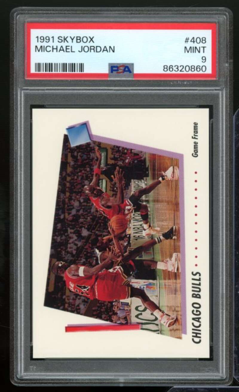 Michael Jordan Card 1991-92 SkyBox #408 PSA 9 Image 1